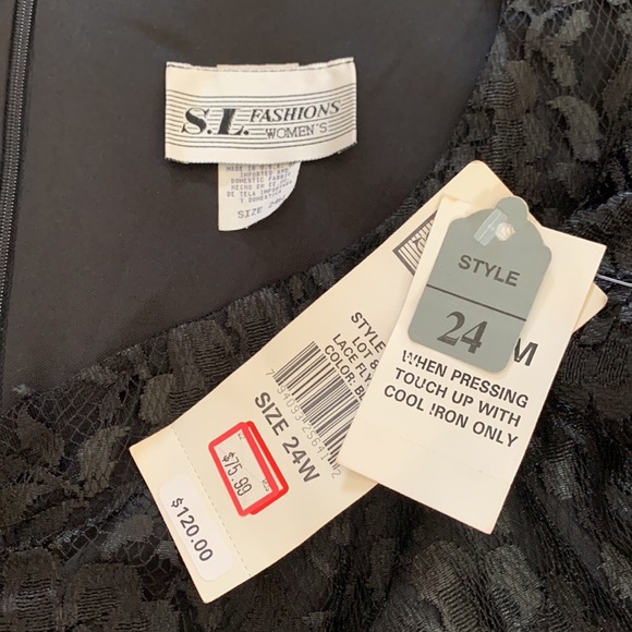 S.L.Fashions black dress women Plus Size 24W - Picture 5 of 5